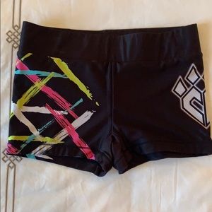 Cheer Athletics Graffiti practice wear shorts.